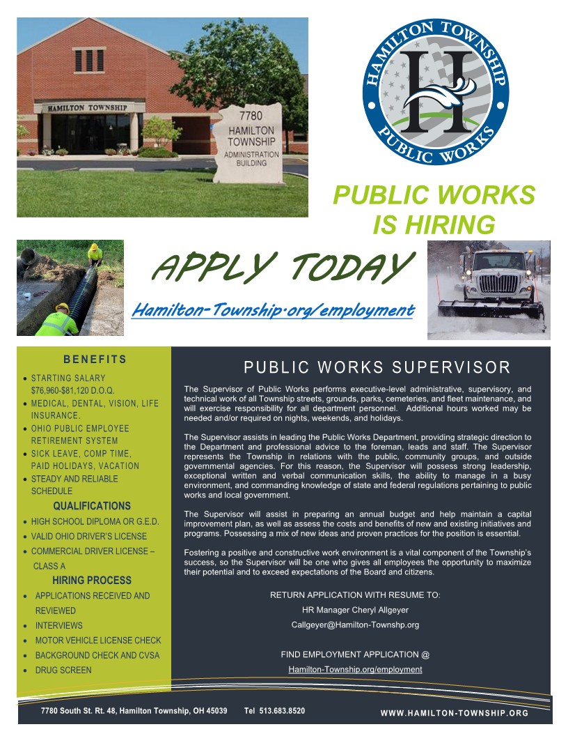 Now hiring PW Supervisor